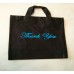 Non Woven Bag Black with Thank You 100ct Size:12x13x7 inch